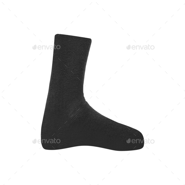 Blank black sock isolated on white Stock Photo by photobalance PhotoDune